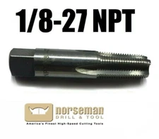 1/8-27 NPT pipe tap, High Carbon Steel, Brand New, 1/8" pipe tap Norseman 56910