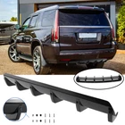 For Cadillac Escalade Gloss Black Car Rear Bumper Diffuser Lip Spoiler Splitter