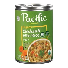 Pacific Foods Organic Chicken and Wild Rice Soup, 16.3 oz Can