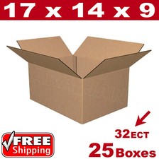 25 - 17x14x9 Cardboard Boxes Mailing Packing Shipping Box Corrugated Carton
