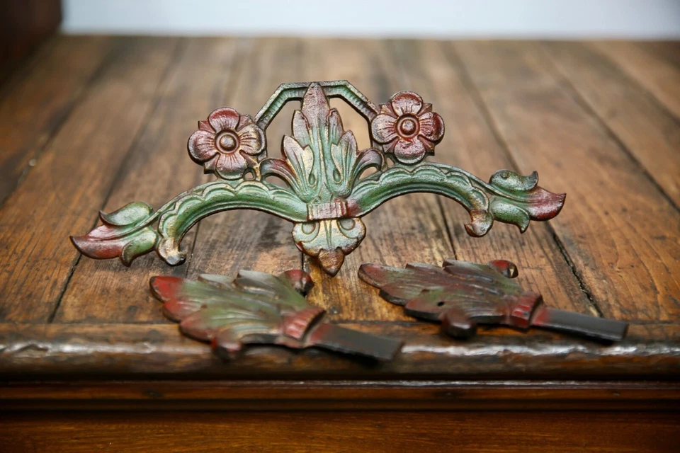 Старинный кованое железо занавес род флероны медальон винтажный декоративный зеленый - Изображение 2 из 4