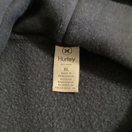 Hurley Sweater Men’s XL Logo With Design On Front Hooded Blue - Picture 6 of 10