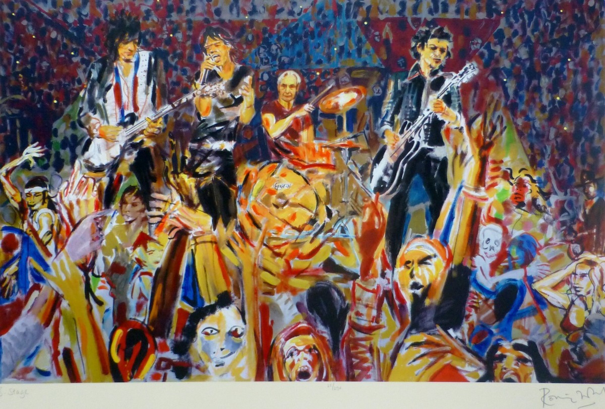 RONNIE WOOD B-STAGE 2006 HAND SIGNED ROLLING STONES 25/290