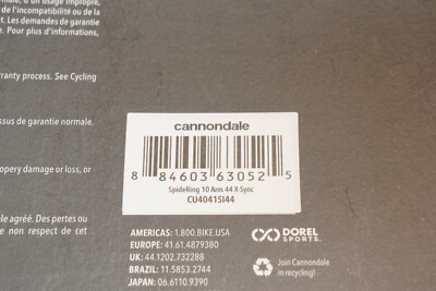 New Cannondale HOLLOWGRAM SpideRing 10 Arm 44 X-Sync New Cannondale HOLLOWGRAM SpideRing 10 Arm 44 X-Sync
