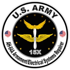 US Army Ah-64a Armament/electrical System Repairer Bumper Sticker Decal 5"