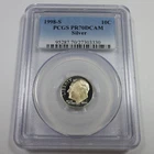 1998 S PCGS PR70 DCAM - Roosevelt Dime 10c Ten Cent US Coin #59467A