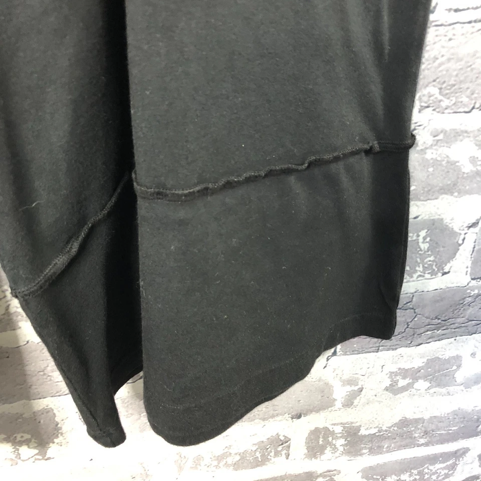 Pantalones Bryn Walker Mujer Extra Grandes Negros Pierna Ancha Algodón Orgánico Tejido Lagenlook Foto 4 de 4