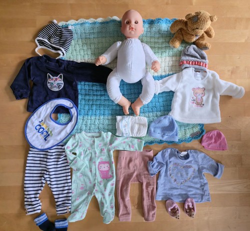 Zapf Puppe Chou Chou 48 cm Set 03 Babypuppe Spielpuppe aus 1998 mit viel Zubehör - Bild 3 von 24
