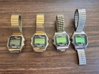 4 Vintage 34MM Water Resistant Timex Digital Indiglo Watches 739