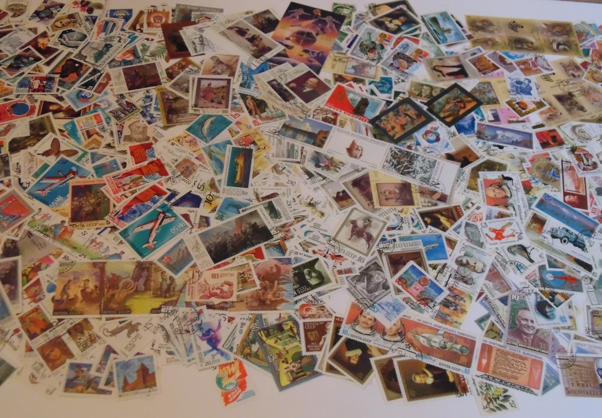 Lot de 50 blocs-feuillets + 300 timbres URSS - Trésor du Patrimoine