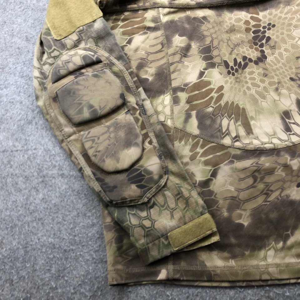 Camisa de Combate Táctica Lancer Para Hombres Pequeña Camuflada Mangas Acolchadas Airsoft Krpytek Foto 4 de 4