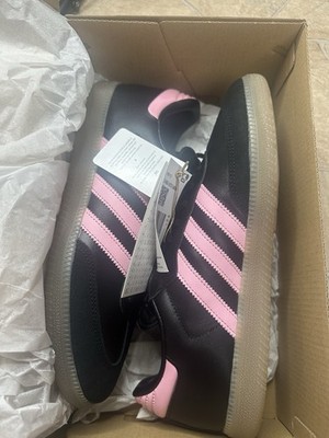 Adidas Samba Inter Miami Hallenschuhe Schwarz Rosa Leder EUR 43 1/3 Schnürung