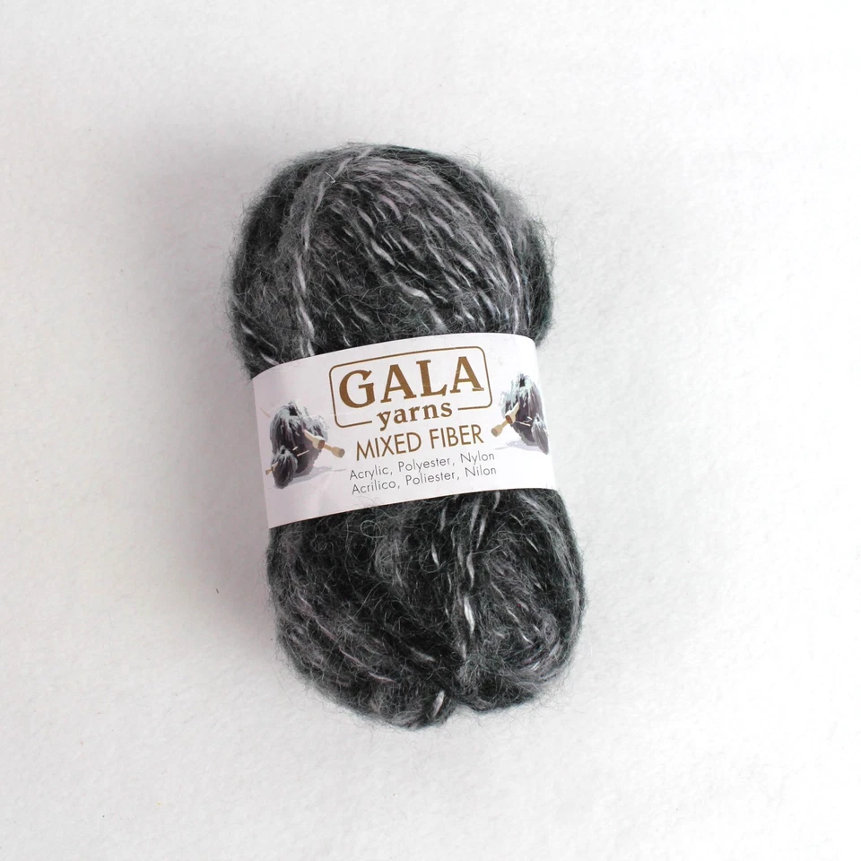 Lote de 14 Hilados Gala Tonos de Negro Gris 1.76oz (50 gr) Acrílico/Poliéster/Nylon Foto 2 de 4