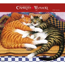 Carousel Calendars,  Wysocki Cat Tales Deluxe 2026 Wall Calendar, 12'' X 12'', 1