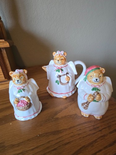 Set 3 Shaker Crema/Sale e Pepe Orso di Natale Mary Ann Baker Cina - Foto 2 di 9