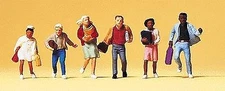 Preiser Pedestrians School Children (6) - Model Railroad Figures - HO Scale