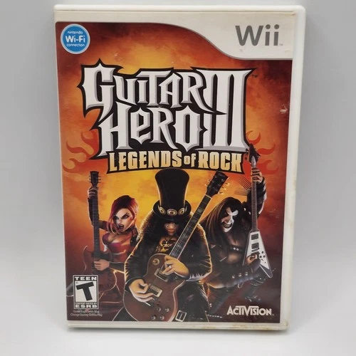 Guitar Hero III 3 Legends of Rock (Nintendo Wii, 2007) Complete w/ Manual Tested