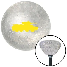 Yellow Tank Clear Retro Metal Flake Shift Knob w/ M16x1.5 Insert Shifter Auto