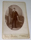 Rare Antique ID'd Deaf Society of America Man! Game Inventor! CT Cabinet Photo! — photo 2