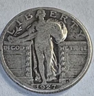 1927  Standing Liberty Quarter VERY GOOD Comes With 1oz Copper Round In Capsule