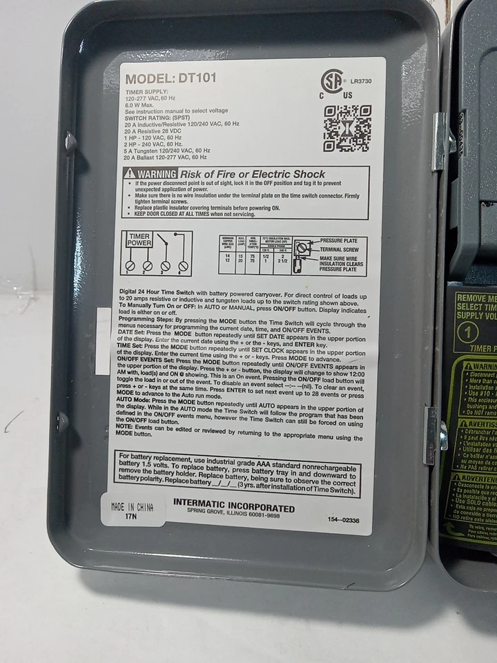 Intermatic 24-hour digital time  120 Volts Metal Switch box Digital control New - Image 3 of 4