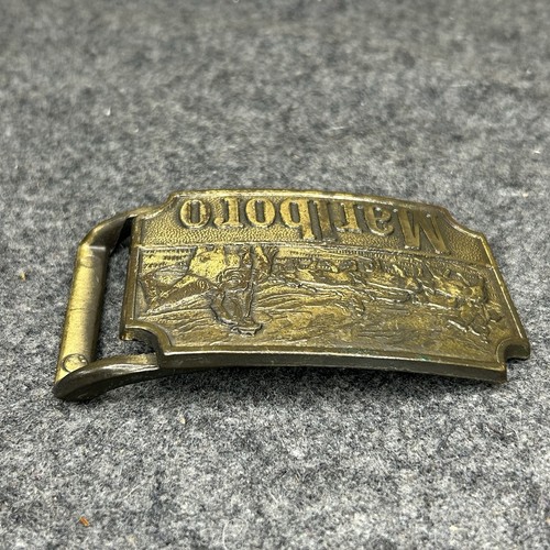 Vintage Marlboro Messing Gürtelschnalle Cowboy Viehtrieb Western Rodeo Stil - Bild 13 von 23