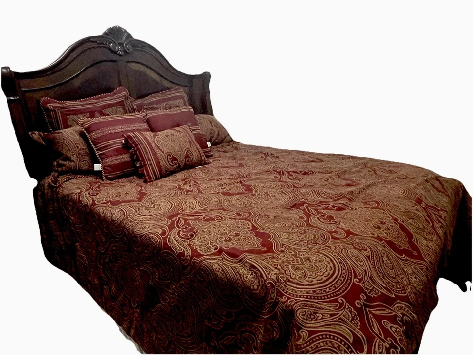 CROSCILL Красное и Золотое ОДЕЯЛО ИМПЕРАТОРСКОЙ ИМПЕРАТРИЦЫ КОРОЛЯ Снято с производства Б/У в отличном состоянии - Изображение 3 из 4