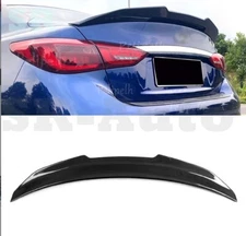 For Infiniti 2014-22 Q50 Q50S Four Door Sedan True Carbon Fiber Tail Fixed Wing