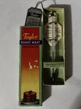 Vintage 1934 Taylor Roast Meat Thermometer with Original Box and Tag