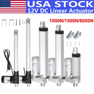 SZMWKJ US 2"-18" in Stroke Linear Actuator 6000N/1500N/1000N Max Lift 12V Volt DC Motor