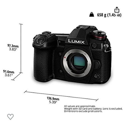 Panasonic LUMIX G9 20.3MP Mirrorless Camera (Lumix G Vario 12-60mm F3.5-5.6...