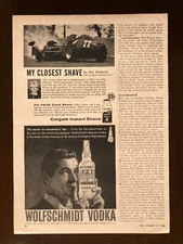 1958 Time Magazine ad - COLGATE INSTANT SHAVE CREAM & WOLFSCHMIDT VODKA
