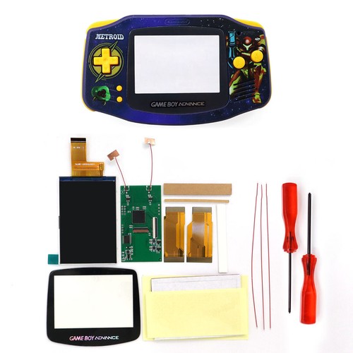 3.0 inch V5 GBA IPS LCD High brightness LCD Kits W/Pattern Shell For GameBoy Adv - Picture 48 of 53