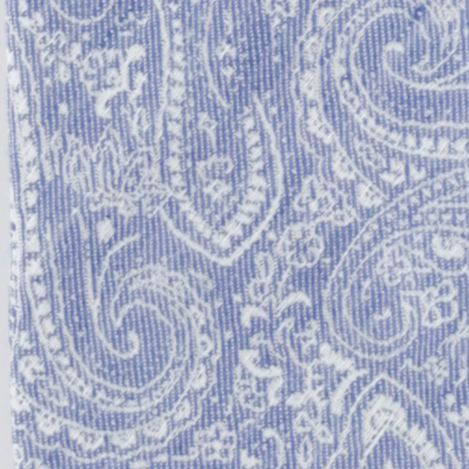 Gravata de seda azul paisley Finamore Napoli (932) - Imagem 3 de 4