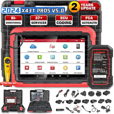 2024 LAUNCH X431 Pros V5.0 Elite Bidirectional Car Diagnostic Scanner Key Coding
