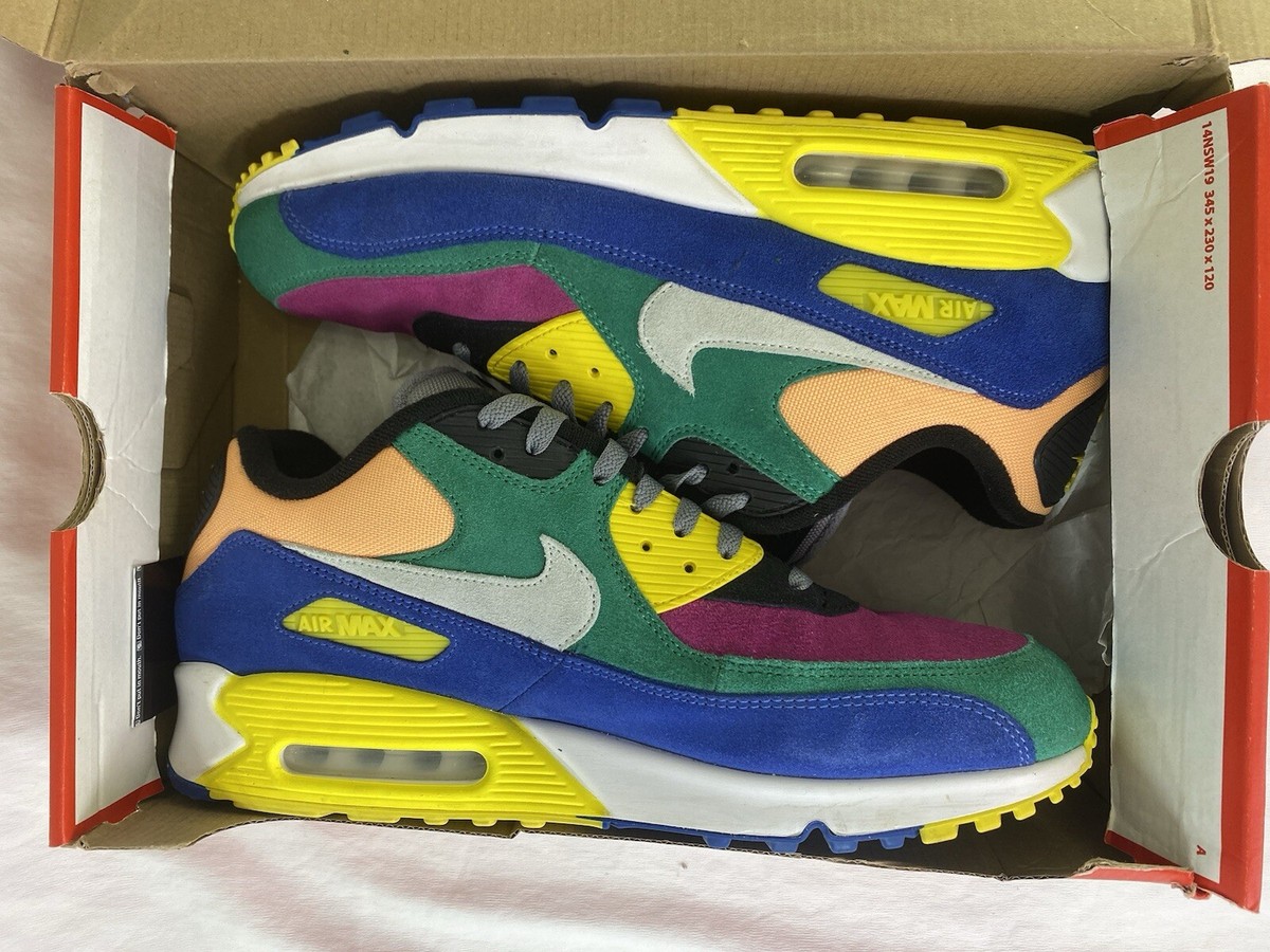 Nike Air Max 90 QS Mens Size 13 Viotech Green Royal Purple Nike Air Max 90 QS Mens Size 13 Viotech Green Royal Purple