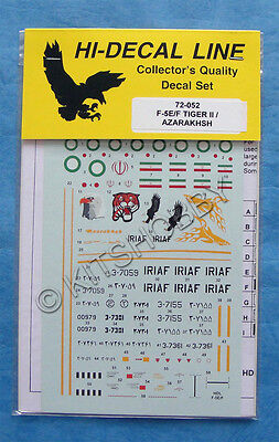 Hi-Decal Line 1/72 decal set for F-5E/F Tiger II Azarakhsh 72052 Hi-Decal Line 1/72 decal set for F-5E/F Tiger II Azarakhsh 72052