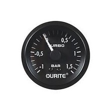 Durite Illuminated Mechanical Turbo Boost 52mm Gauge & 5' Capillary 0-533-02