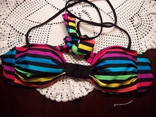 Women's Swimwear Top - California Waves - Multi Color - Size M - NWT