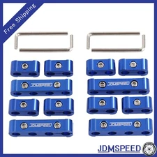 Blue Engine Wire Separator 8mm 9mm 10mm Aluminum Spark Plug Wire Divider 12pcs
