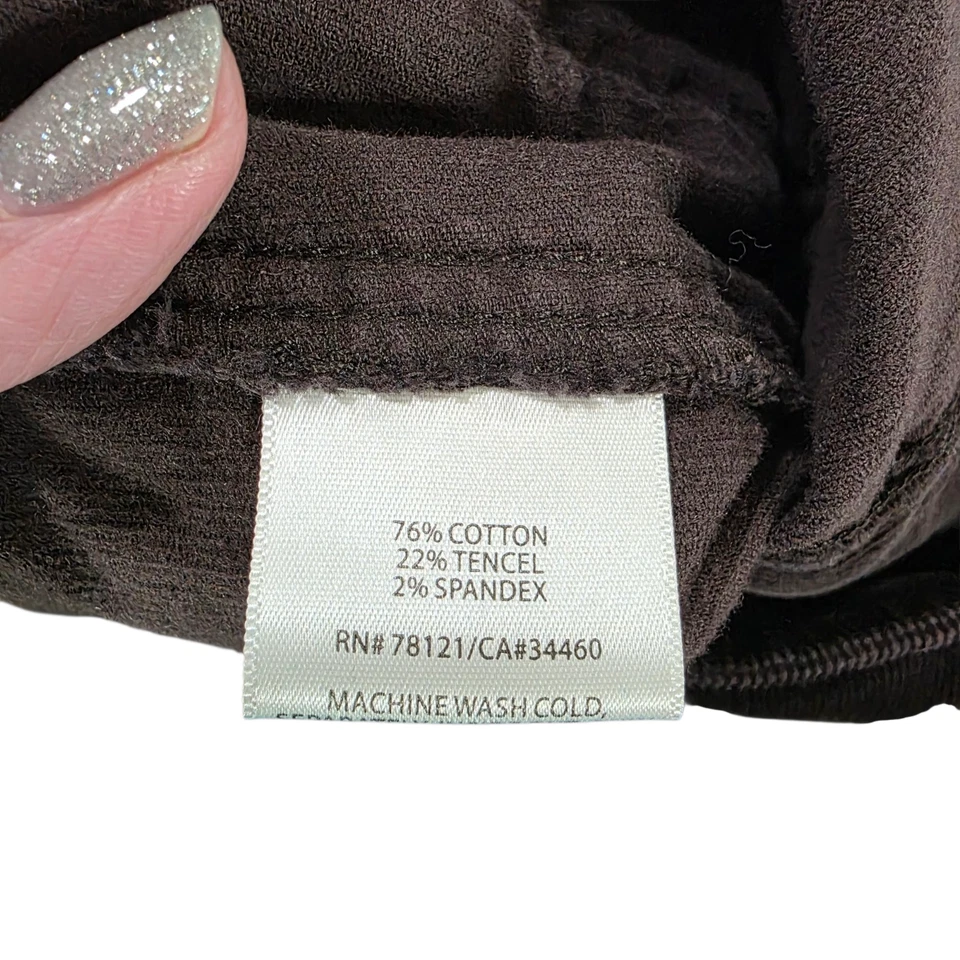 Eileen Fisher Pants Womens Brown L Corduroy Mid Rise Stretch Casual Travel Ankle - Image 4 of 4