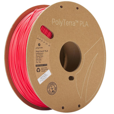 PLA Polymaker PolyTerra Filament Rose 1,75mm 1Kg 3D Druck