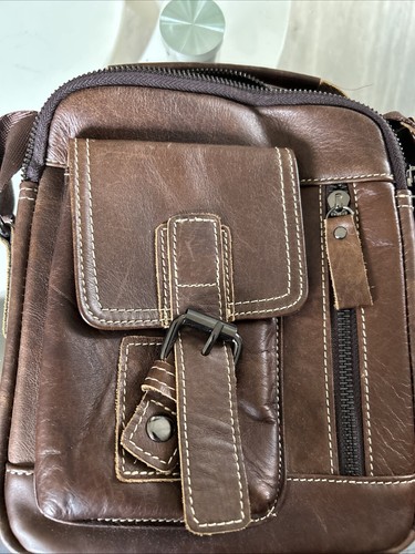 herren umhänge tasche leder neu