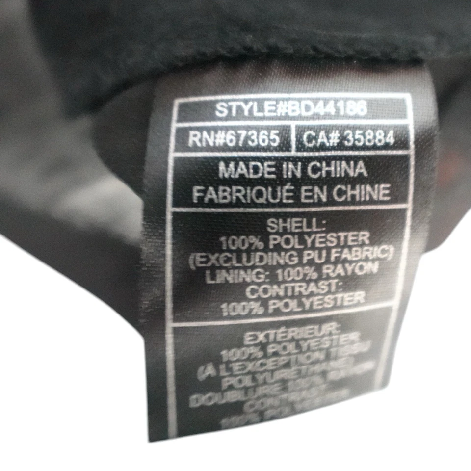 boho Black Mesh Sleeveless Top With Floral Faux Leather M Office Going Out - Image 4 of 4