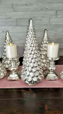 Pottery Barn Large Mercury Glass Tree | eBay