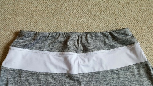 Womens Skort-FILA-white/gray stripe stretch knit pullon athletic/performance-M/L - Bild 2 von 5
