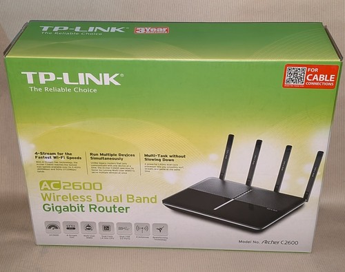 TP-LINK Archer C2600 Wireless Dual Band AC1900 Router Boxed / Working / Updated