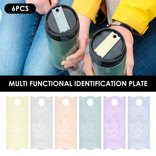 6Pcs Personalized Name Plates for 40oz Tumbler Acrylic Cup Lid Straw teNSU