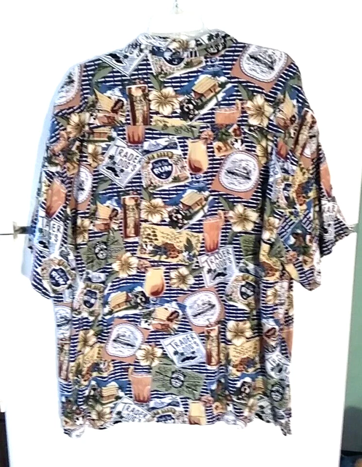 CAMISA HAWAIANA VINTAGE PARA HOMBRE PERROS GRANDES PERROS COMERCIANTES MARES DEL SUR RON FLORAL TALLA XL Foto 2 de 4