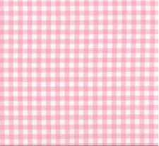 58" Easycare Yarn Dyed 1/4" Gingham Pink Poly Cotton Fabric by the Yard